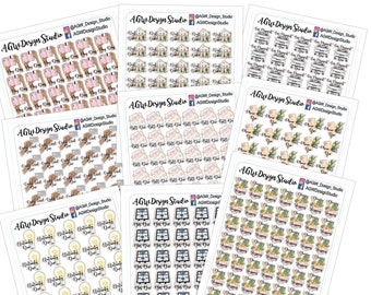 Light/Dark Skin Rent Planner Pack - Bullet Journal Stickers, Planner Stickers, Scrapbook Stickers - Rent/Phone/Water/Utility/Card