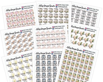 Light/Dark Skin Mortgage Planner Pack - Bullet Journal Stickers, Planner Stickers, Scrapbook Stickers - Mortgage/Phone/Water/Utility/Card