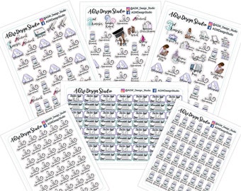Dark or Light Skin Pregnancy Journey Pack - Planner Stickers-Doctor/Ultrasound Appt/1st-2nd-3rd Trimester/Prenatal-Bullet Journal-Scrapbook