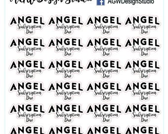 ANGEL Streaming Service - Planner Stickers - Bullet Journal Stickers, Planner Stickers, Scrapbook - ANGEL/Budget Tracker