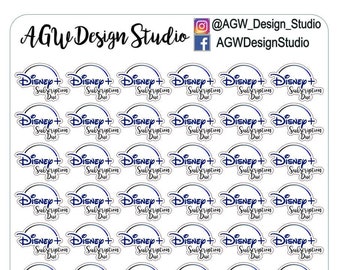 Disney+ Streaming Service Bill - Planner Stickers - Bullet Journal Stickers, Planner Stickers, Scrapbook Stickers - Disney+/Budget Tracker