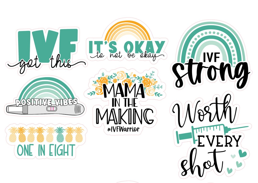 IVF Sticker Set - IVF Journey/warrior/worth Every Shot/ivf Strong ...