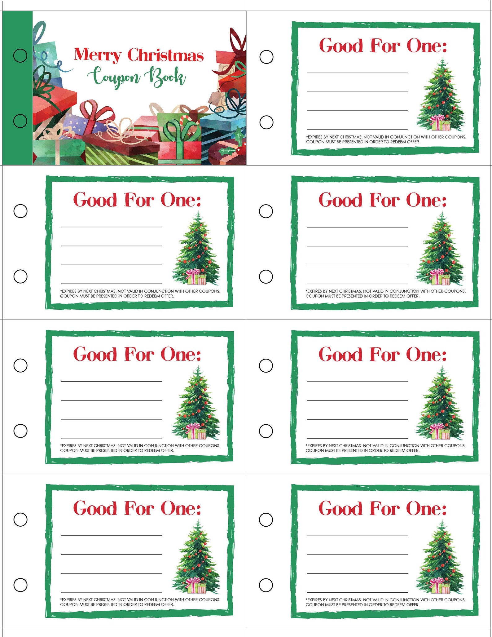 Christmas Coupon Book Etsy