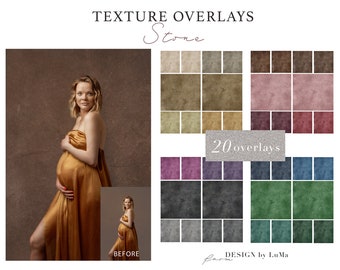 Colección de 20 superposiciones digitales de piedras de bellas artes, sesión de maternidad, fondos digitales, superposiciones digitales de Photoshop, texturas digitales