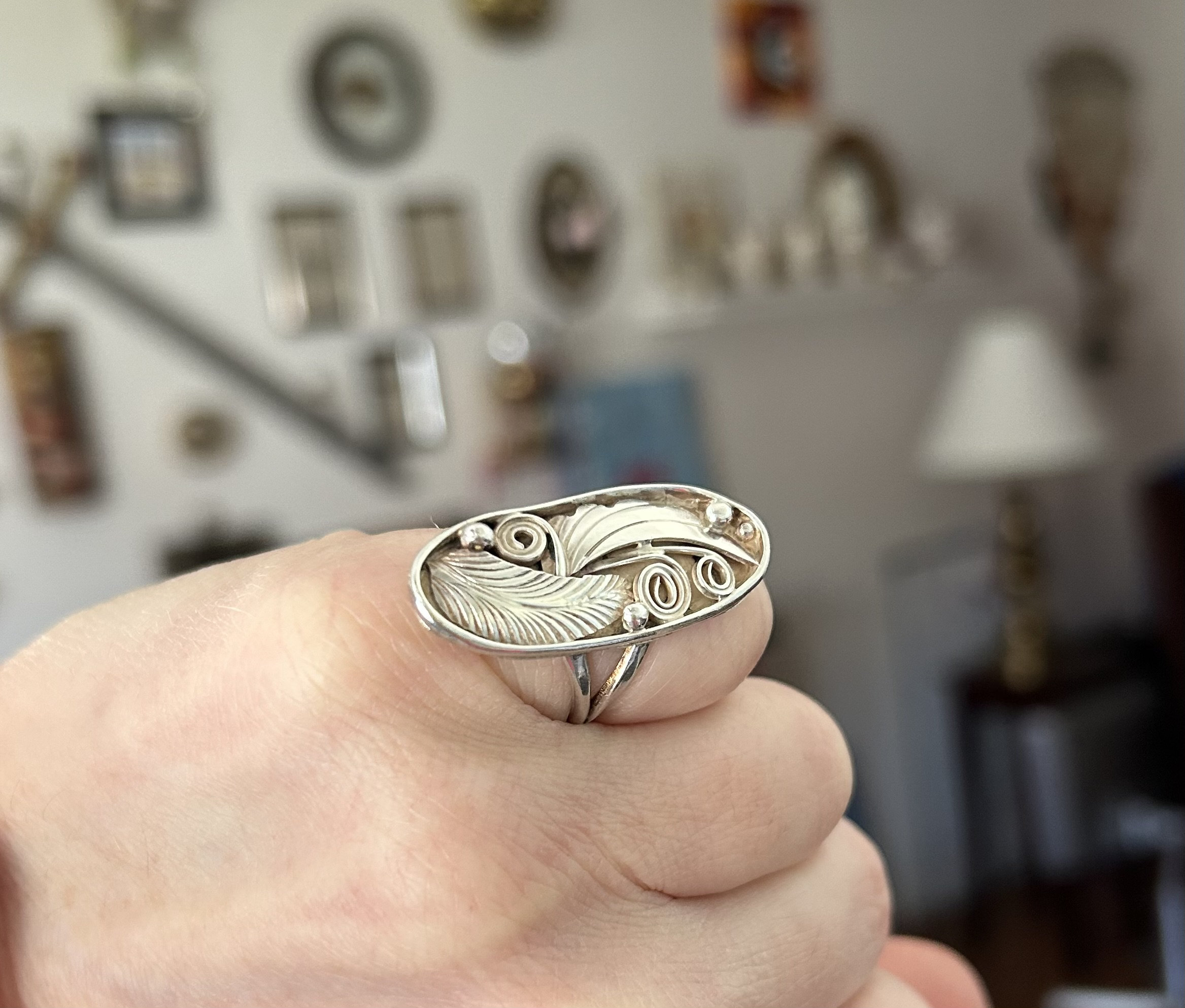 Native American Eye-catching Justin Wilson Vintage Morenci Turquoise Sterling Silver Ring Native American Eye-catching Justin Wilson Vintage Morenci Turquoise Sterling Silver Ring