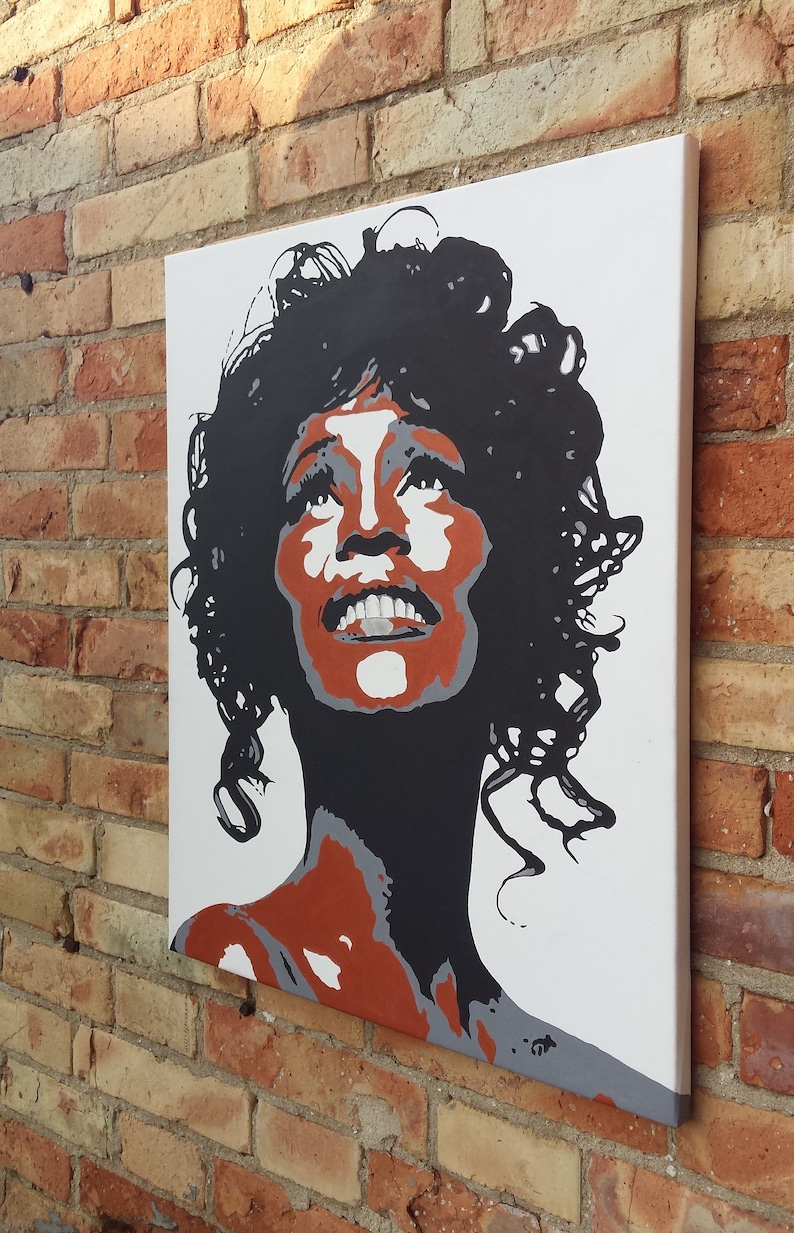 WHITNEY HOUSTON Modern Picture Hand painted pop art style Etsy