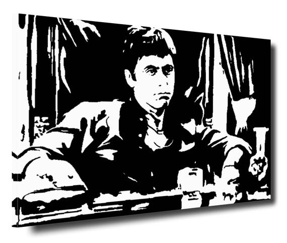 AL PACINO Tony Montana Scarface Modern Picture Hand Painted Pop