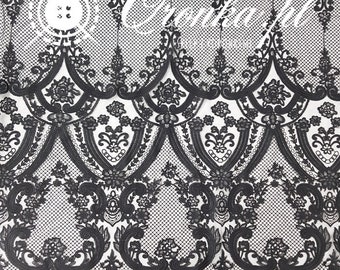 Fabric, black lace, fabric for a dress