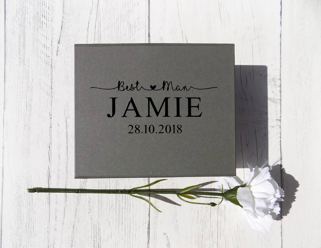 Best Man Gift Box Best Man Wedding Gift Wedding Favour Box Etsy