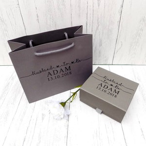 Husband To Be Gift Bag, Husband To Be Gift Box, Husband To Be Gift Bag And Gift Box Set, Groom Gift Bag, Groom Gift Box, Groom Gift Set