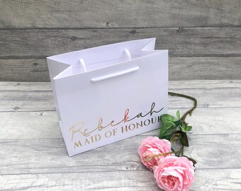Maid Of Honour Gift Bag, Personalised Gift Bag, Bridesmaid Gift Bag, Mother Of The Bride Gift Bag, Mother Of The Groom Gift Bag, Wedding Bag