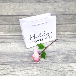 Flower Girl Gift Bag, Flower Girl Gift, Flower Girl, Bridesmaid Gift Bag, Personalised Gift Bag, Bridal Gift Bags, Maid Of Honour Gift Bag