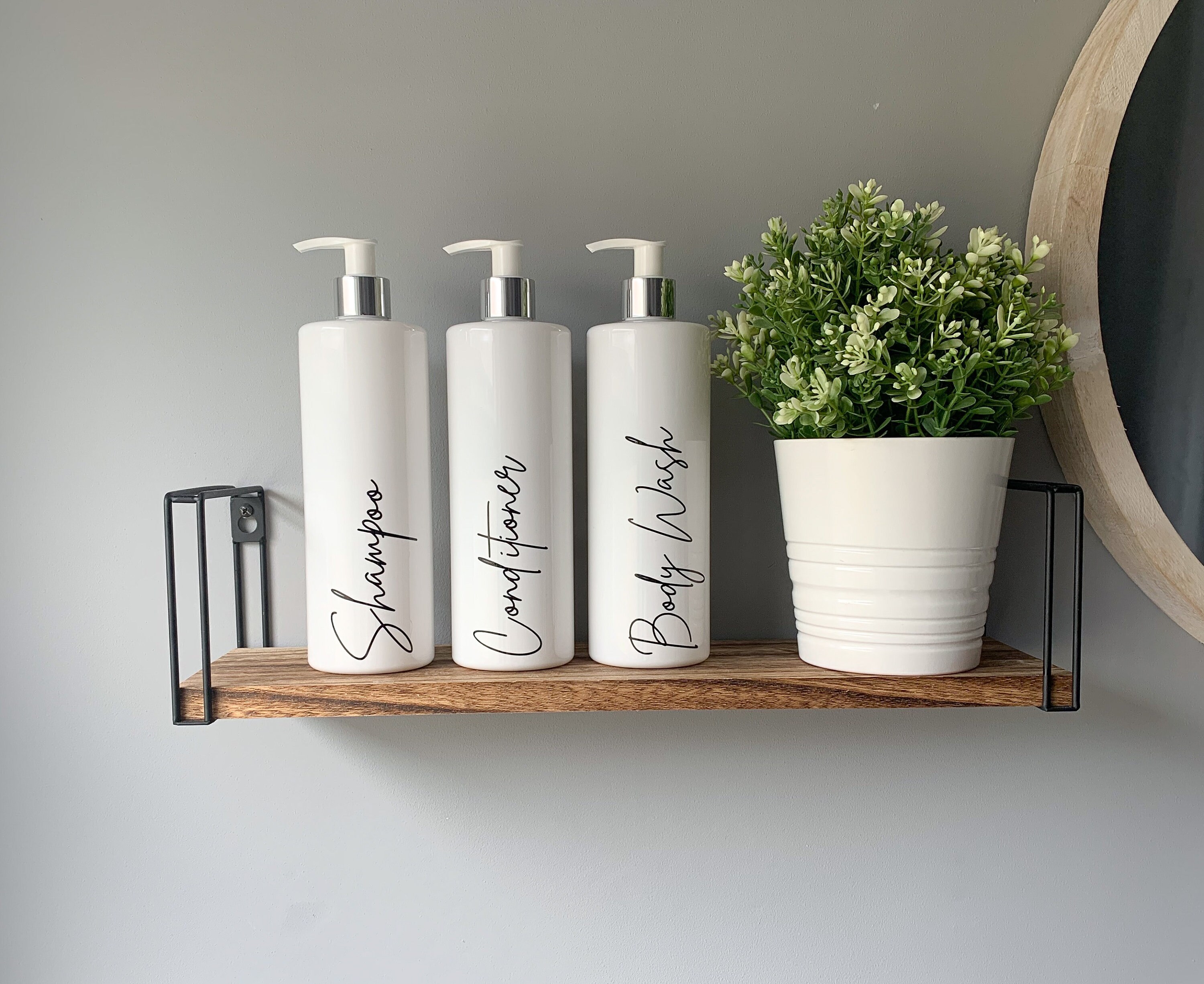 Reusable Shampoo Bottle, Soap Dispenser, Personalised Bathroom Storag…