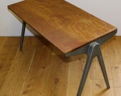 ESA Esavian childs desk side table vintage mid century industrial office coffee console writing retro wooden kids bedroom
