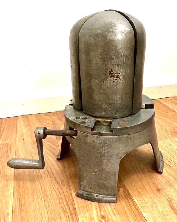 Antique metal milners shop display hat stretcher vintage retro decor haberdashery apothecary mancave warmer aluminium