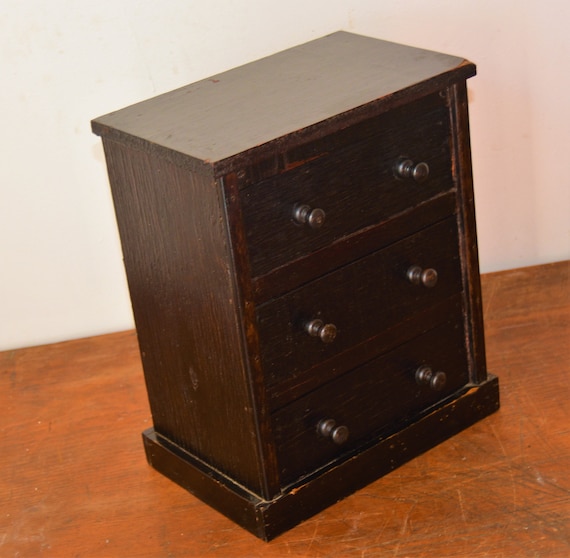 1950s Three Draw Pine Cabinet Drawer Wooden Desk Industrial 1950s Three Draw Pine Cabinet Drawer