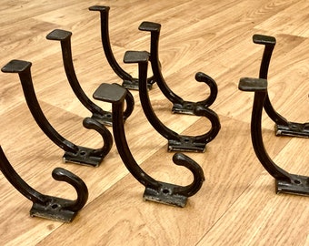 20 available black steel industrial coat hooks metal hat antique vintage storage rail hat stand