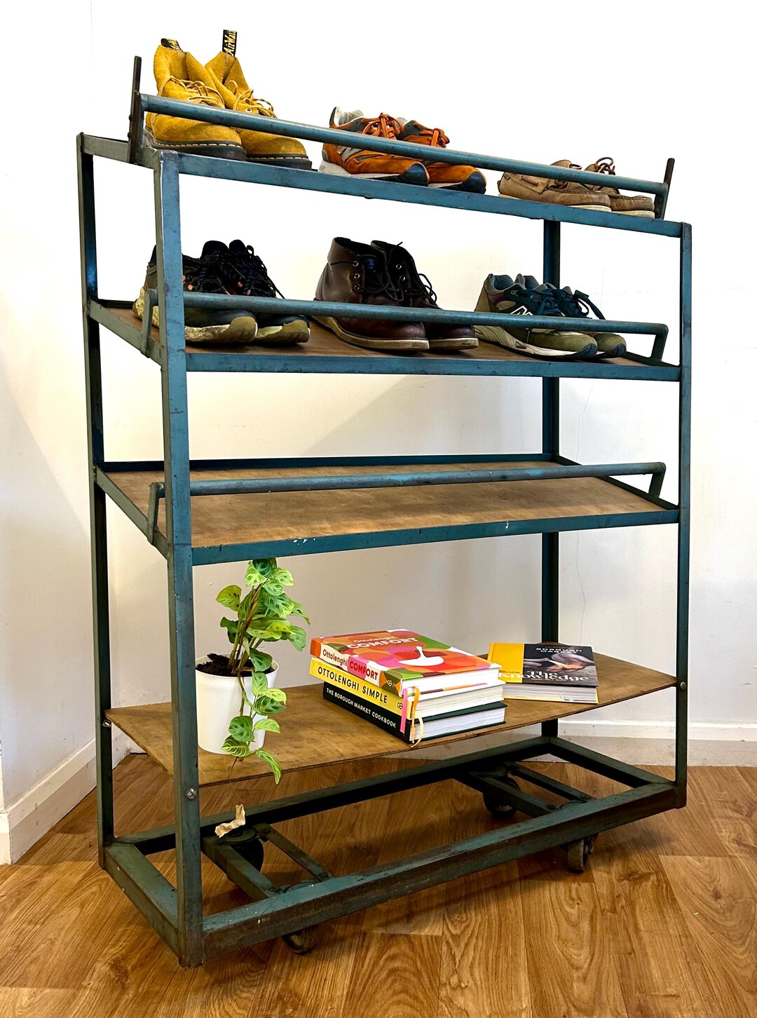 8 Available Industrial Factory Shelving Shoe Unit Trolley Cabinet ...