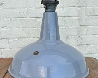 1950s Benjamin industrial pendant lamps light enamel antique vintage pendant metal factory old restaurant cafe