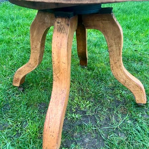 Victorian oak captains swivel chair wooden desk office antique vintage industrial seating kitchen retro armchair image 8