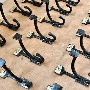 20 Available Black Steel Industrial Coat Hooks Metal Hat Antique