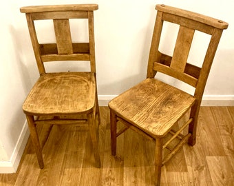 40 available antique chapel church chairs vintage industrial retro kitchen oak dining old wooden stacking school wedding