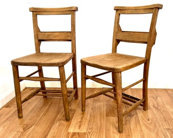 10 available antique chapel church chairs vintage industrial retro kitchen oak dining old wooden stacking school wedding