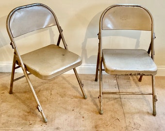 家具 Vintage American Seating folding  chair Vtg mid century mcm American Seating Co. Metal & Wood