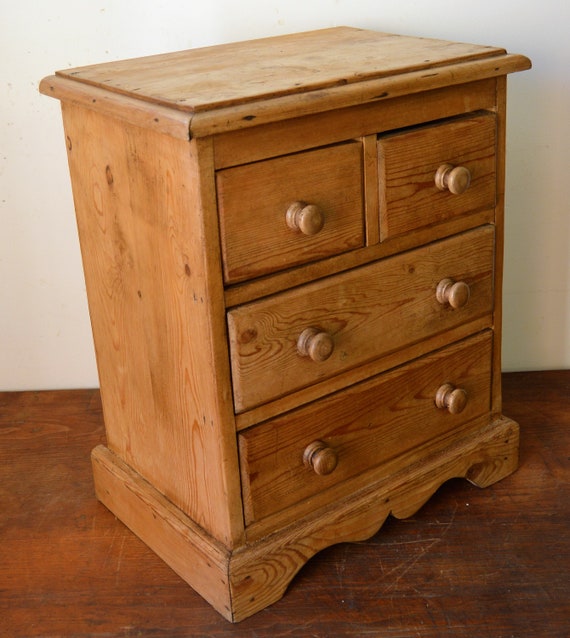 1960s Four Draw Pine Cabinet Drawer Wooden Desk Industrial Draw Pine Cabinet Drawer Wooden Desk