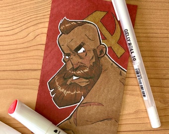 3”x5” Zangief Original Marker Art