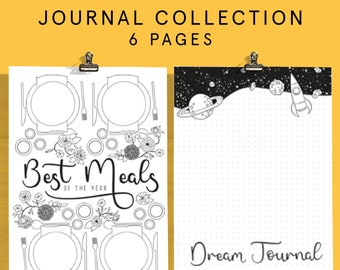 JOURNALSAMLING | Utskrivbar mall för 2026 i punktform | Nedladdningsbar påfyllningssida för planerare | Bu jo Junk Journal-startpaket