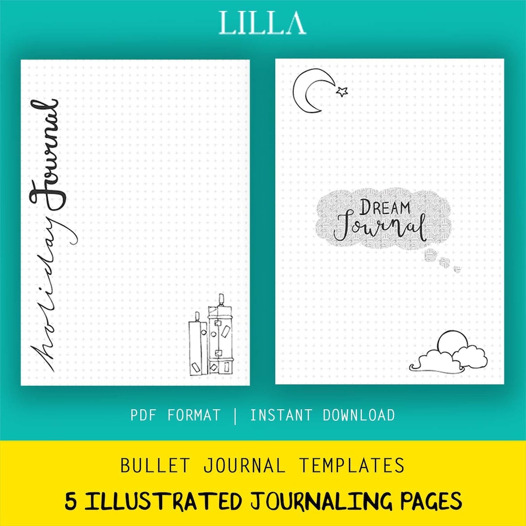 Bullet Style Journal Templates Printable Meal Planner Pages Dream ...