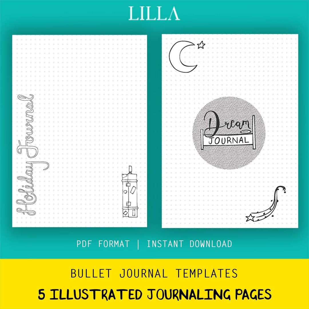 Bullet Style Journal Templates | Printable Meal Planner Page | Dream ...