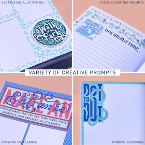 Creative Journal: Visual activity book for micro journaling, drawing prompts and writing exercises to log everyday memories and adventures image 5