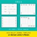 Printable Weekly Spread Templates Bullet Style Journal Starter Kit Any ...