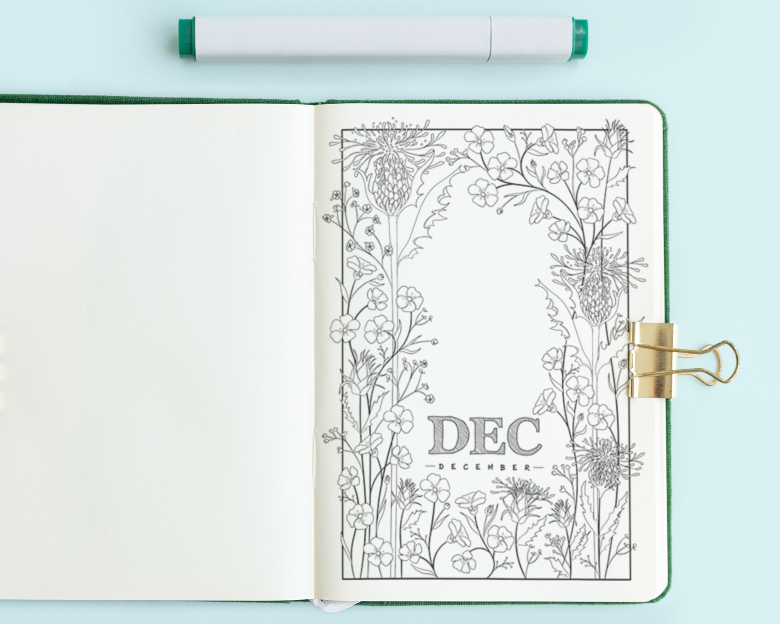 Page De Garde Cahier Journal Knock COUVERTURES MENSUELLES FLORALES Modèles de journal de style - Etsy France