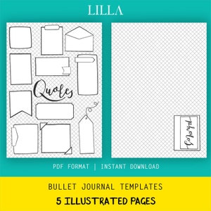 Bullet Style Journal Templates Printable Collections Pages - Etsy
