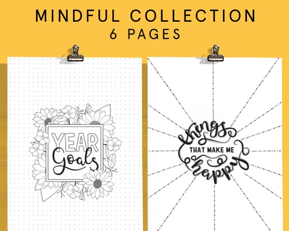 Mindful Journal Template: Goals & Gratitude Planner (PDF Download)