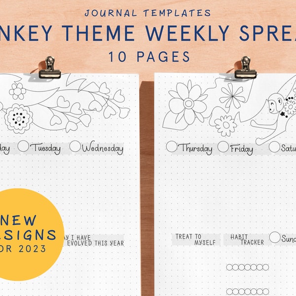 2024 Monkey Calendar Etsy