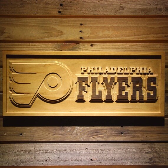 Philadelphia Flyers Wooden Sign Wall Decor Wood Hanggings Etsy