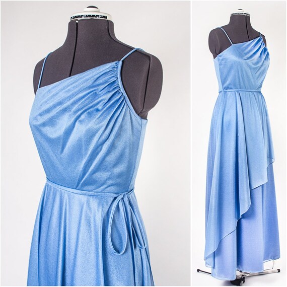 powder blue chiffon dress