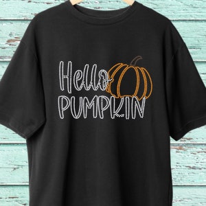 Hello Pumpkin Rhinestone SVG 10ss Rhinestones
