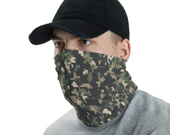 Digitale Camo Camouflage Gesicht Maske Abdeckung Hals Gaiter Soziale Distancing Quarantäne