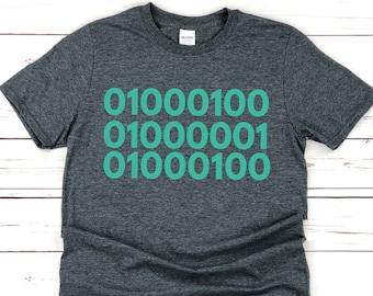 DAD in Binary Code Shirt - Father's Day Shirts Gifts - Cool Secret Code T-Shirt