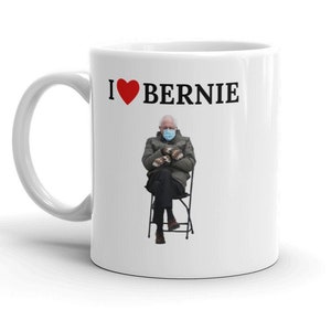 Bernie Sanders Président Mittens Meme Inauguration I Love Bernie Coffee Mug Cup