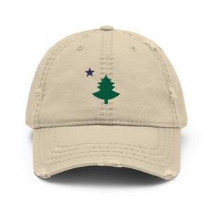 Old Maine Flag 1901 First flag of Maine Hat with Tree and Star