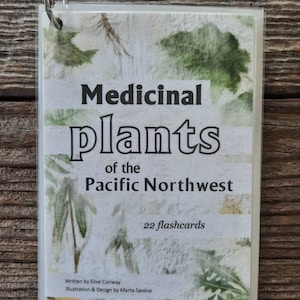 Geneeskrachtige planten van de PNW-flashcards/identificatiekaarten