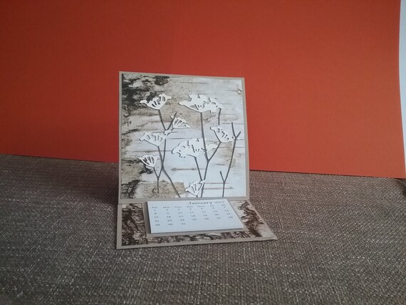 Calendar Handmade Calendar Desk Calendar Small 2017 Etsy