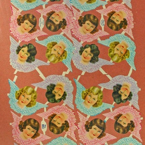 Christmas Angels - Vintage paper dolls UK - die cut