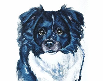 Custom dog painting Watercolor dog portrait from photo Dog memorial gift Dog lover gift Personalized dog art